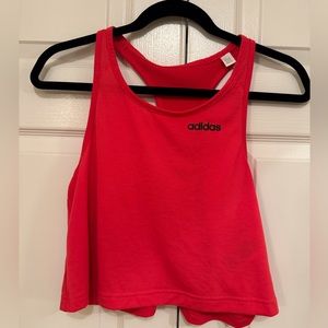 Adidas hot pink, racerback tank top, S